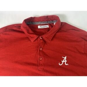 Tommy Bahama Alabama Crimson Tide Polo Mens XXL Football Red Pima Cotton Shirt‎